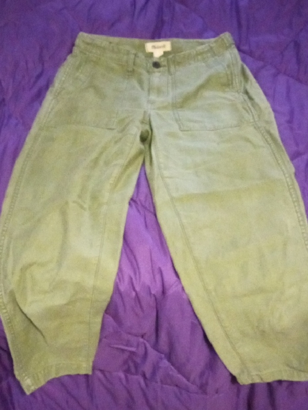 Madewell Men's Olive Corduroy Workwear Pants
